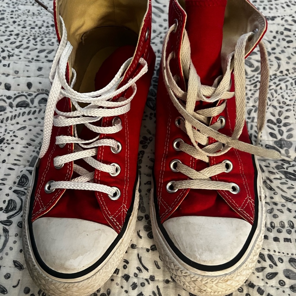 Converse Red High-Top Sneakers